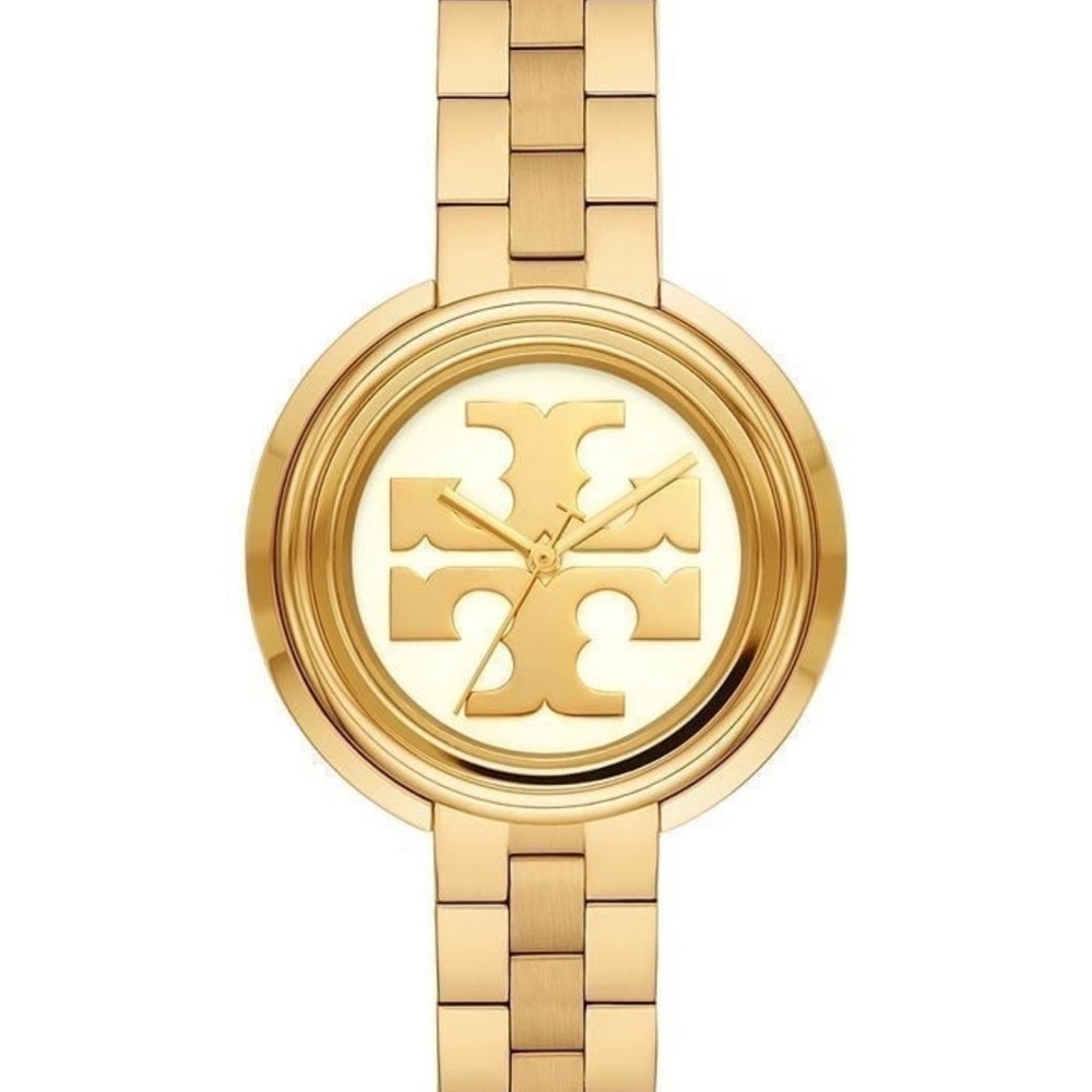Tory Burch Miller Logo Gold Watch